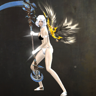 激战2日灼镰刀法杖皮肤商城道具黑狮宝石含wegame