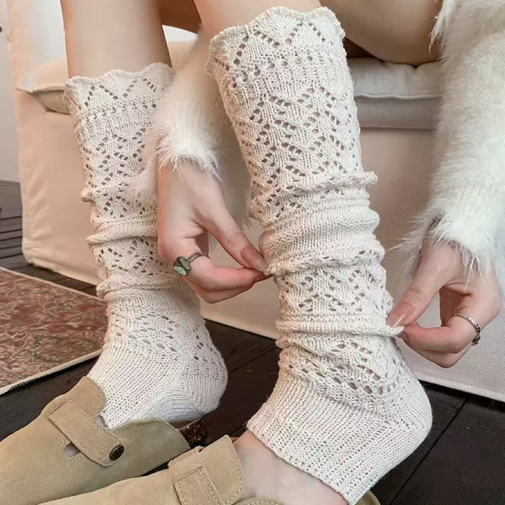 欧货2025秋季新款韩版镂空小腿袜
