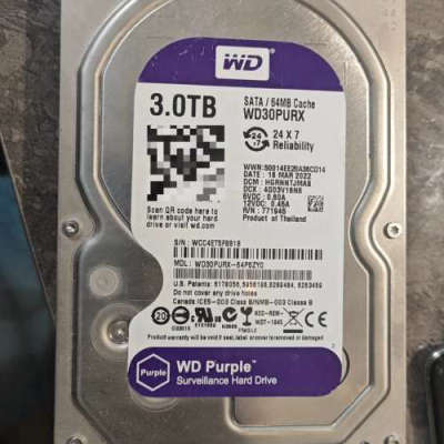 请询价；西数3.0TB紫标专用硬盘 WD30PURX 实测数据。硬盘