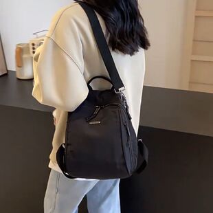 高颜值贝壳样式可拆背带三用女手提单肩斜挎双肩平板伞逛街小布包