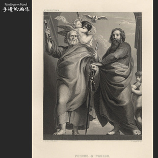老物件 画软装 PAYNE 保卢斯 德国1863年原版 UNIVERSUM 雕刻版