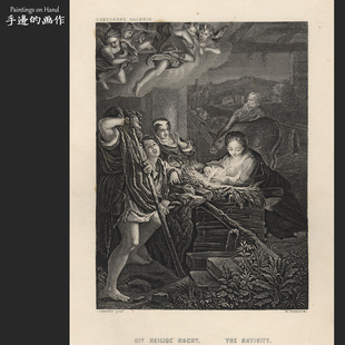德国1863年原版雕刻版画艺术老物件/PAYNE'S UNIVERSUM/圣诞节