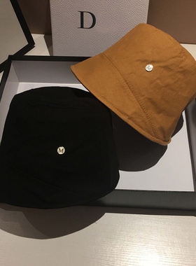新品遮脸渔夫帽子女韩版百搭显脸小水桶盆帽日系遮阳春夏防晒帽潮