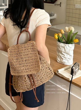 cosy zing 包包2024夏季新款海边沙滩度假草编包手提双肩背包