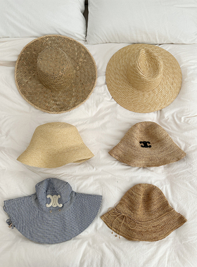 一直在搭配的帽子 夏日海边度假沙滩大帽檐草帽 休闲渔夫帽遮阳帽