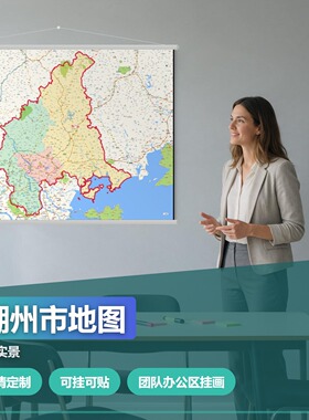 潮州市 现代简约装饰画 办公室挂画 定制地图挂图