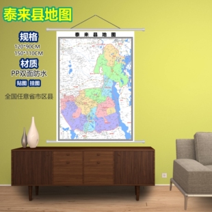 泰来县区域村庄交通道路乡镇分布地域磁性办公室挂图