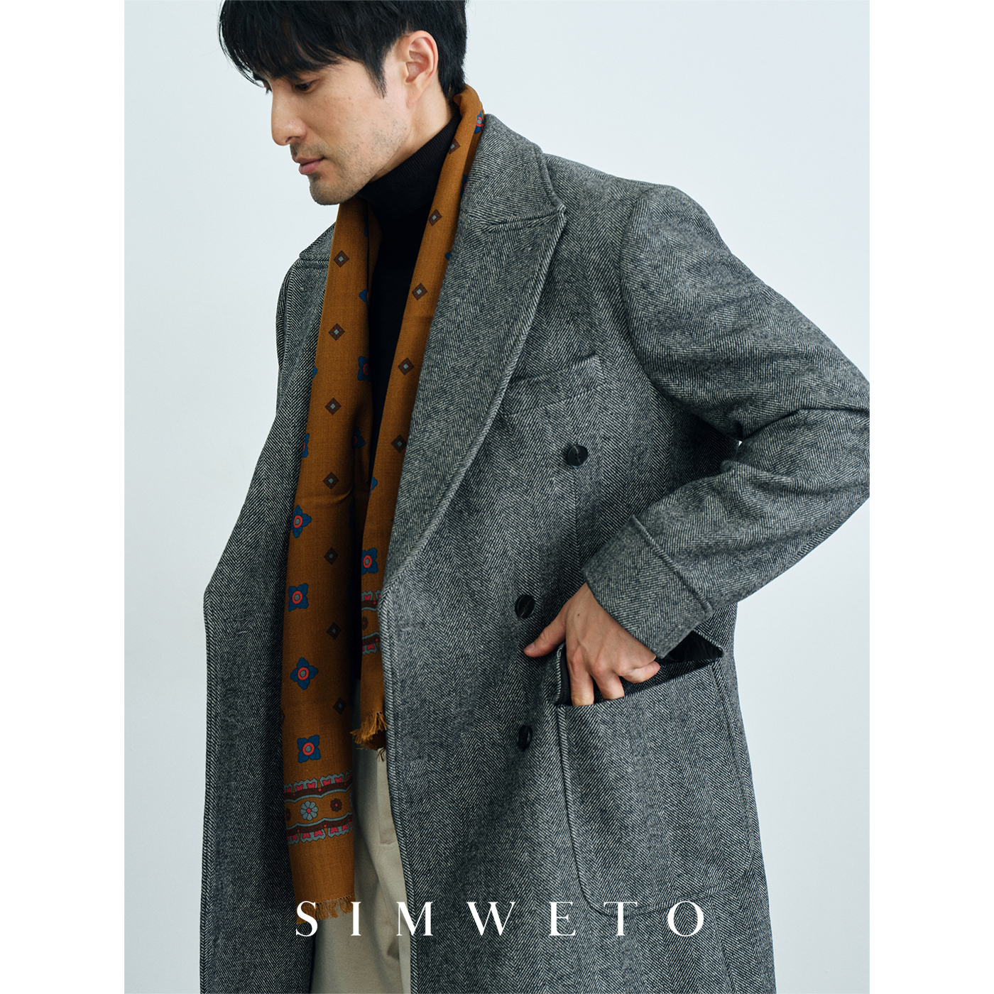 双面呢绵羊毛马球大衣