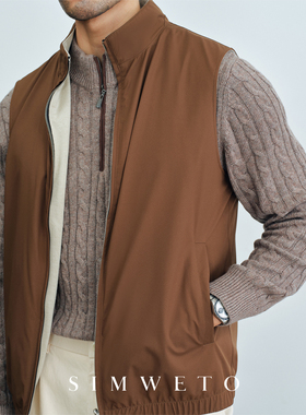 老钱风双面穿拉链马甲 LP同款 高定工艺 春夏通勤坎肩背心外套男