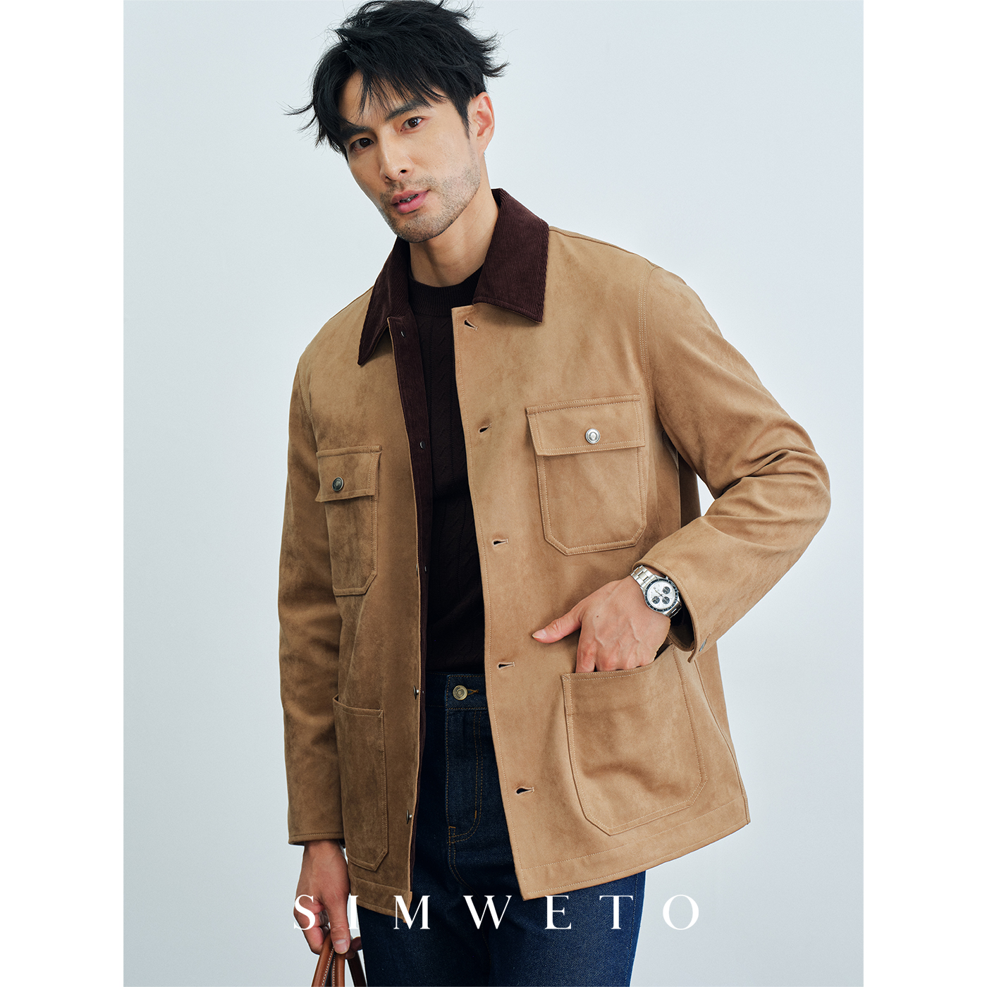 秋冬复古巴恩风灯芯绒夹克