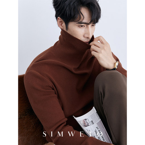 超级羊毛+莫代尔温暖高领毛衣