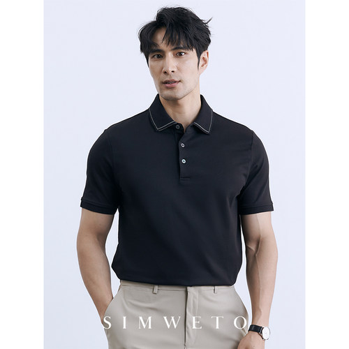 商务绅士舒适免烫polo衫