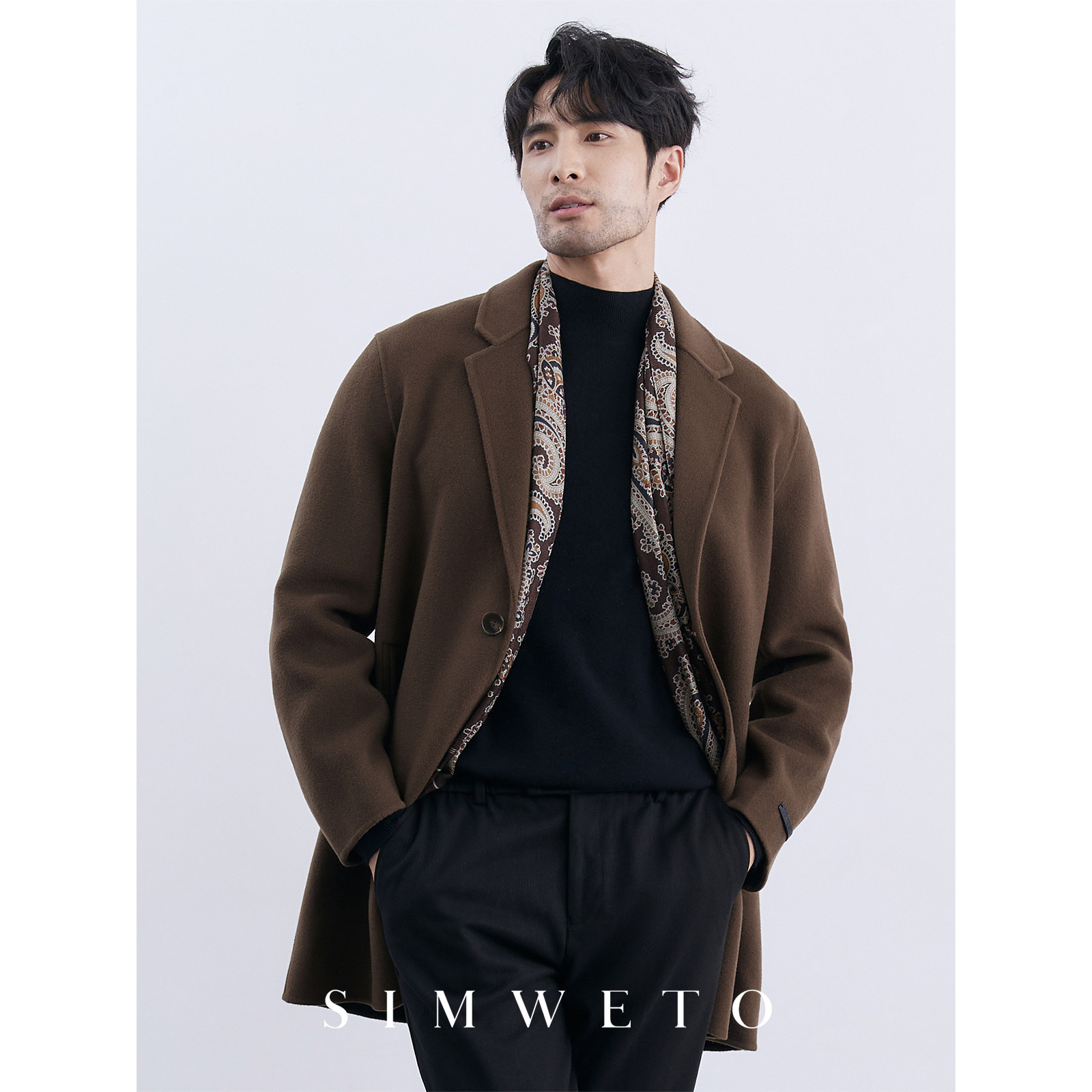 绵羊毛保暖毛呢大衣冬季