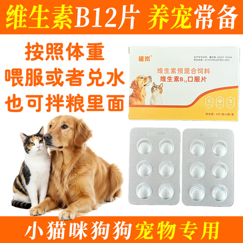 雄岚维生素B12猫狗生长缓慢弓背