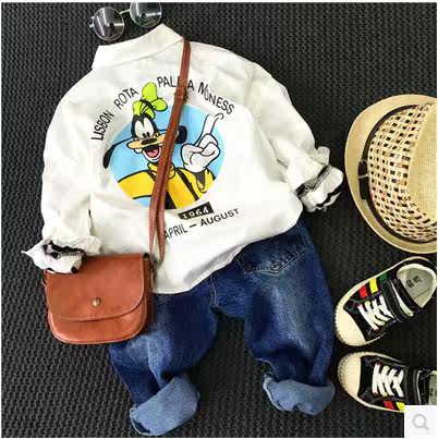 Chemise enfant à manche longue en Toile de coton - Ref 2083063 Image 1