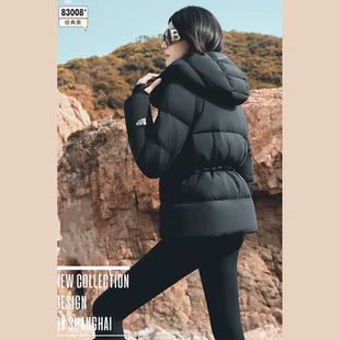 翻新加工定制羽绒服九成品女短款棉被五格面包服宽松加厚半成品