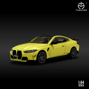 DreamCar系列TimeMicro1/64宝马M4圣保罗黄合金车模礼物桌面摆件