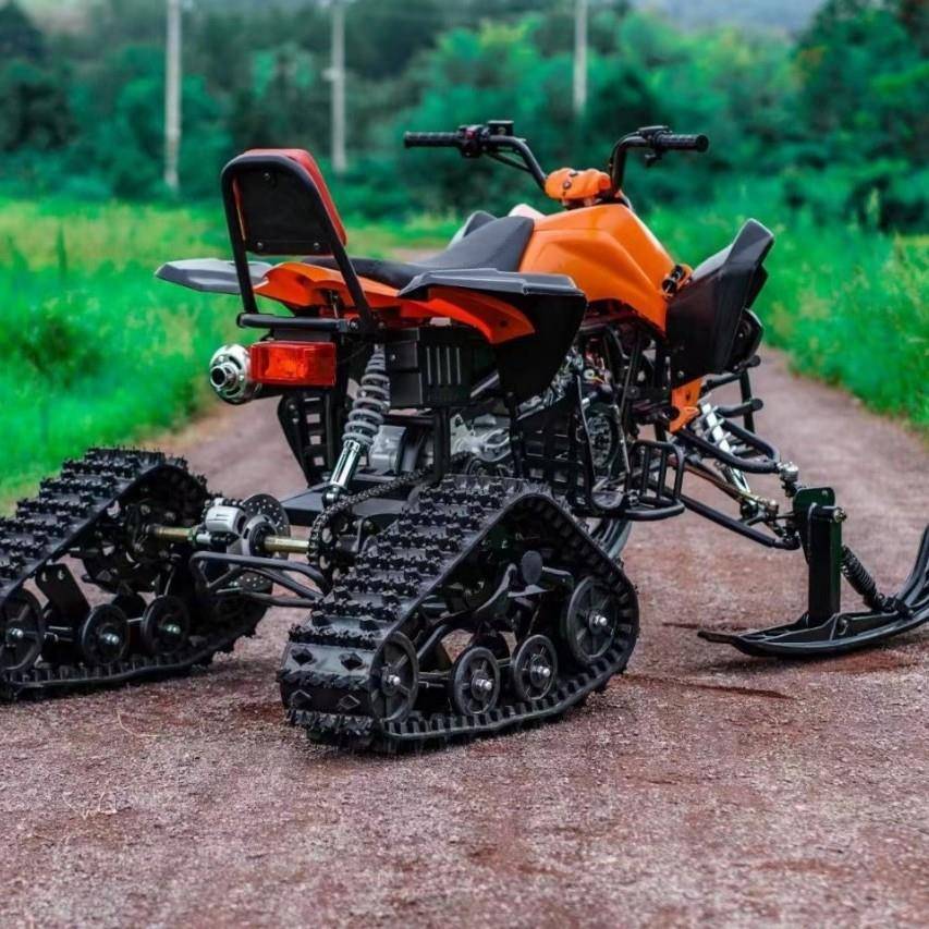 四轮沙滩车雪地车履带式雪撬越野摩托车ATV200CC大型成人冰面车