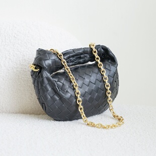 纯手工羊皮打结编织包云朵包月牙包云吞包单肩jodie链条包饺子包