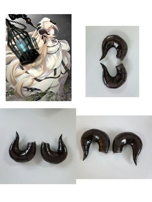 无限道具 COSPLAY道具 明日方舟 夜莺 角 cos配饰 夜莺发饰角