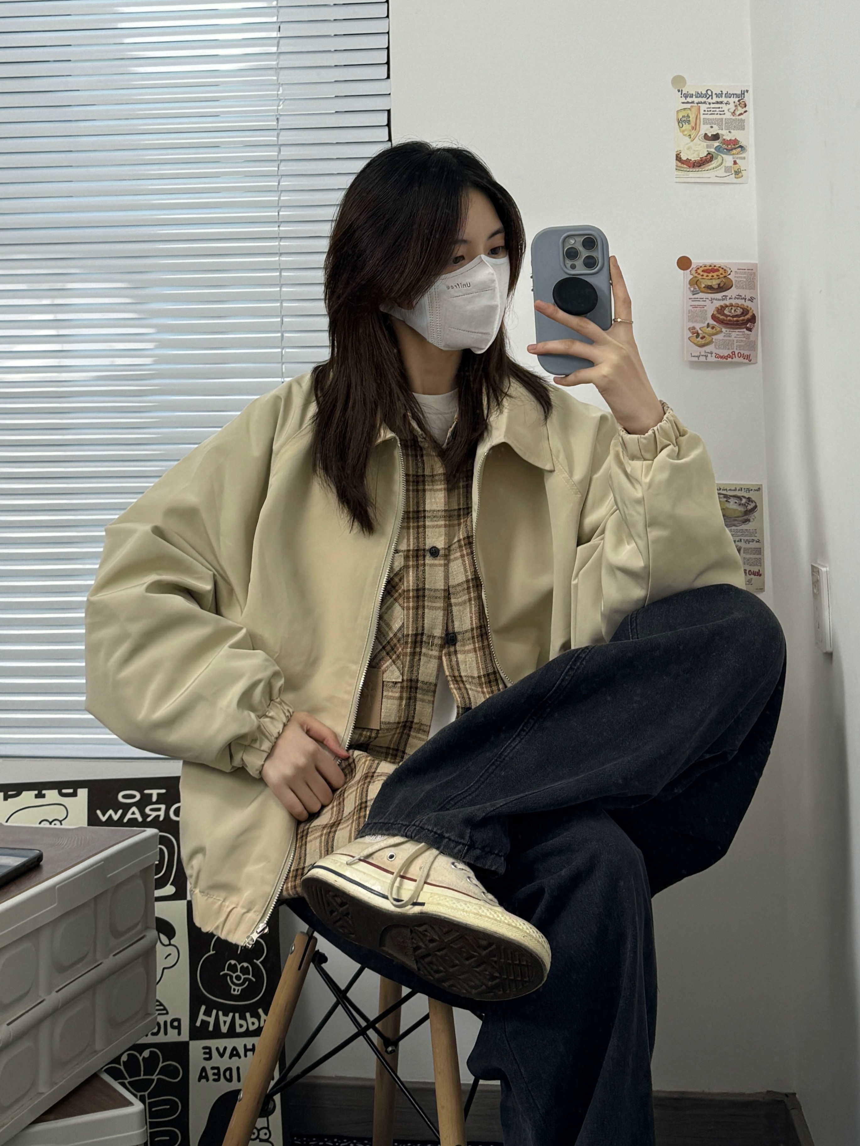 HALF H工装风衣外套男女春秋季新款韩版宽松休闲夹克上衣基础百搭