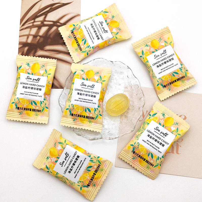 VIKOI唯口爱海盐柠檬味夹心硬糖休闲零食糖果散装结婚高颜值喜糖