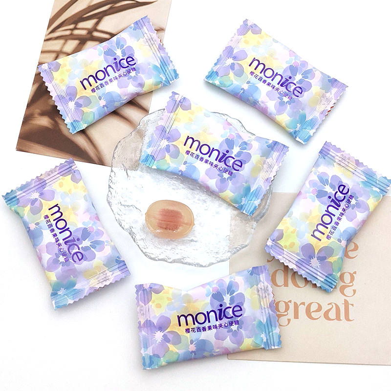 MONICE茉奈百香果味夹心硬糖糖果结婚喜糖休闲零食办公室招待糖果