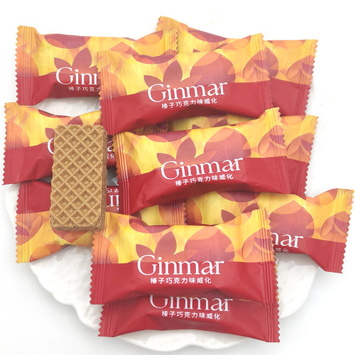 GINMAR金玛榛子巧克力味威化喜饼订婚结婚喜糖下午茶休闲零食