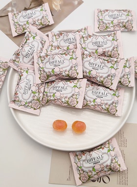 DIFFALL爆浆白桃味软糖高颜值喜糖休闲零食结婚订婚伴手礼散装