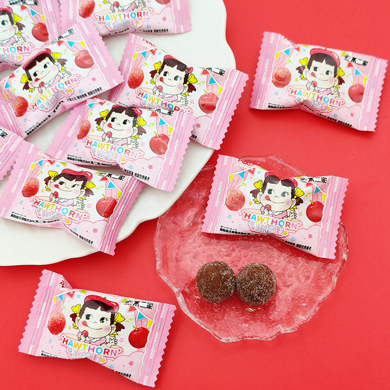 不二家女孩山楂球喜糖休闲零食周岁伴手礼儿童礼物小学生零食散装