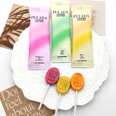 PULADA朴拉达草莓蓝莓味果汁棒棒糖高颜值ins风喜糖前台休闲零食
