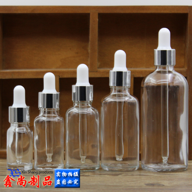透明玻璃精油瓶精油调配瓶银圈