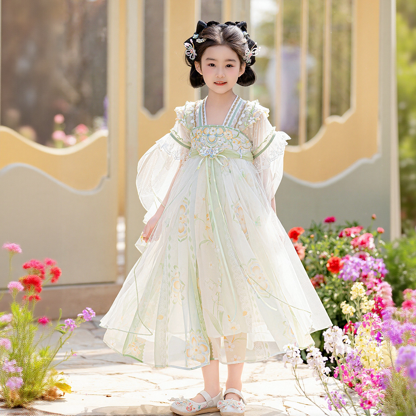 汉服女童夏季薄款仙气飘飘古风公主裙高端儿童国风连衣裙2026新款图片