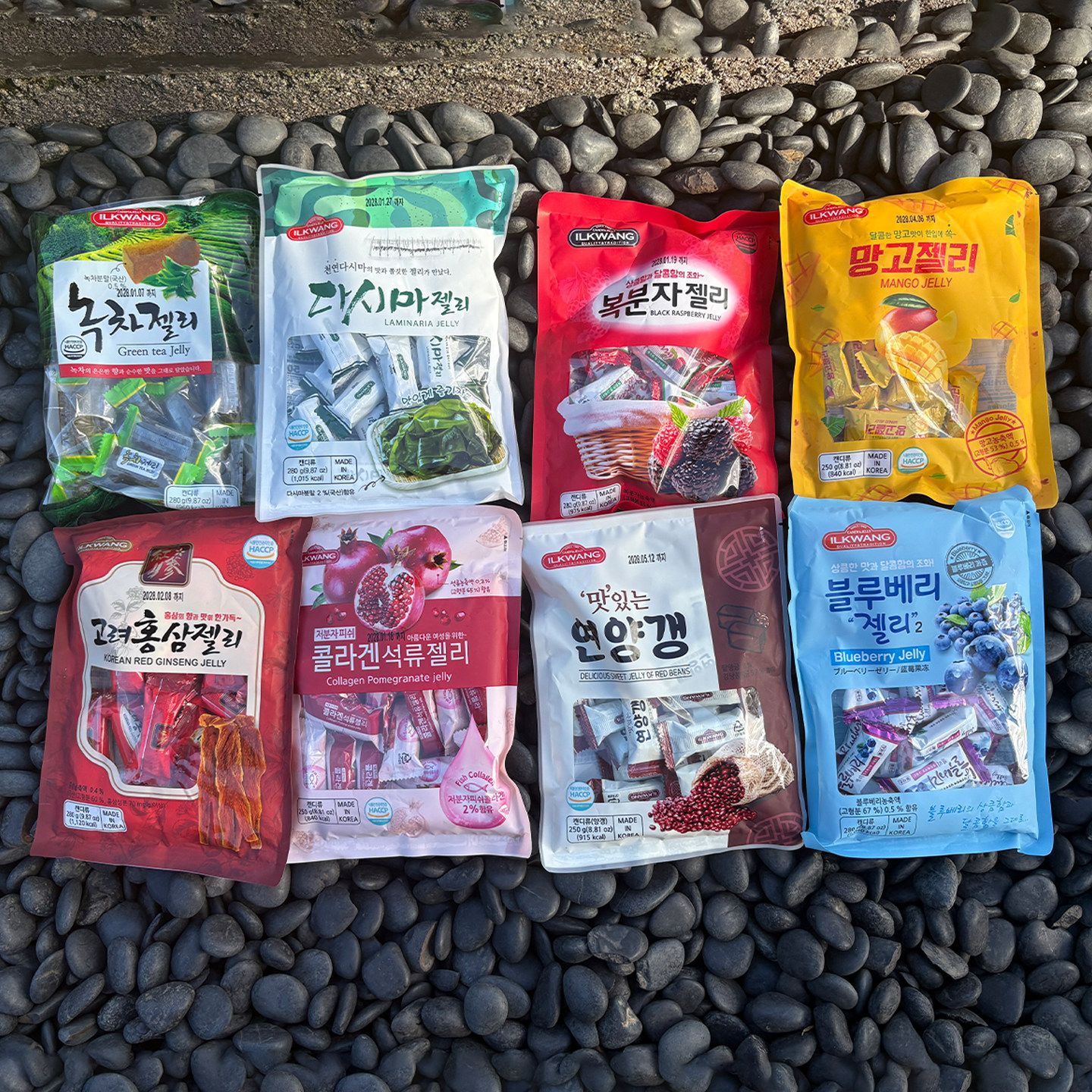 韩国进口日光ILKWANG高丽参芒果蓝莓红豆软糖多口味袋装果零食