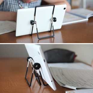 日本 铁制手机架支架桌面平板ipad电子书360度旋转三折支撑架金属