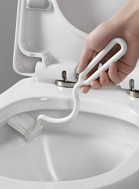 OKAZAKI日本进口 迷你马桶刷马桶内侧刷无死角弯头清洁刷厕所刷子