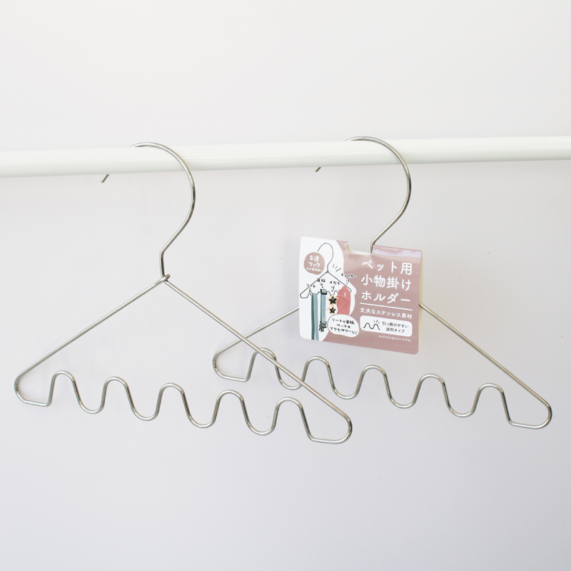 铁艺白色收纳挂钩多功能波浪衣架