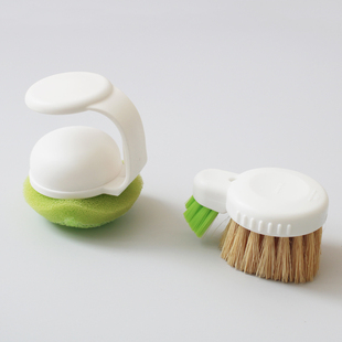 【清仓】日本制厨房用洗锅用迷你清洁刷海绵刷碗刷锅去污硬毛刷