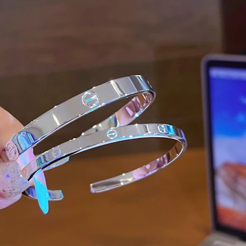 水贝999纯银开口手镯百搭送礼