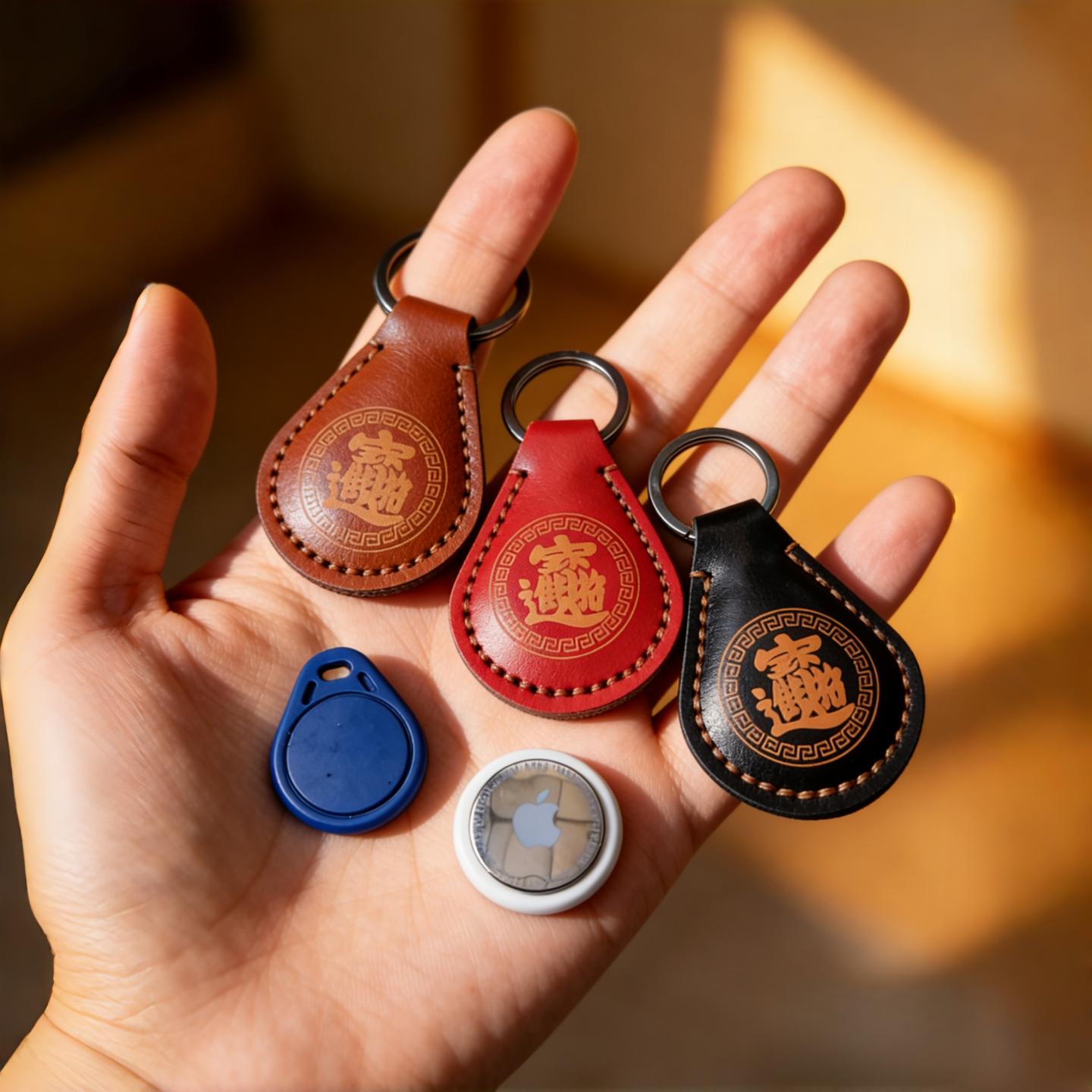 新款水滴形电梯卡收纳套钥匙扣