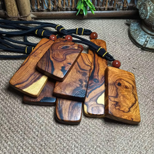 美国沙漠铁木461无事牌随型手把件文玩吊坠沙铁高花挂件 一物一拍