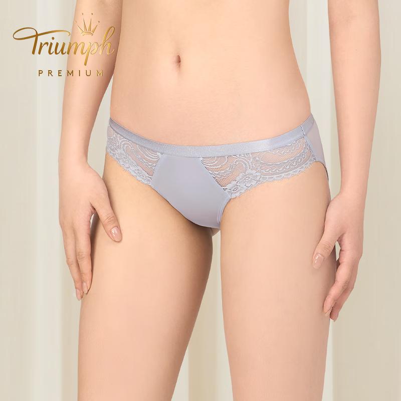 专柜正品蕾丝网纱低腰三角裤