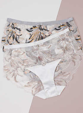 黛安芬正品清仓金致匠心性感蕾丝中腰平角内裤女87-2293