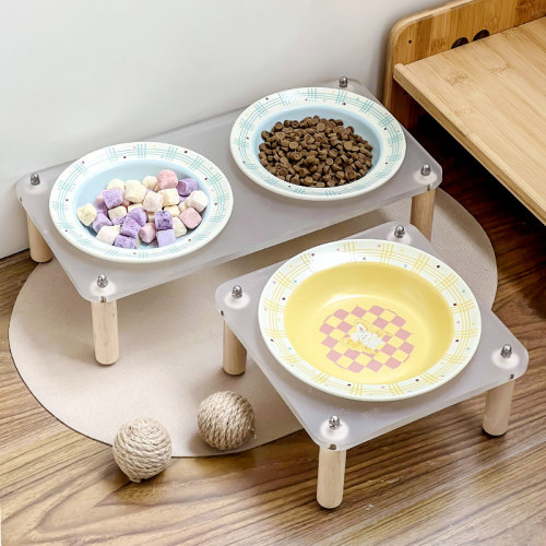 Miapet钢琴兔系列飞碟盘带碗架