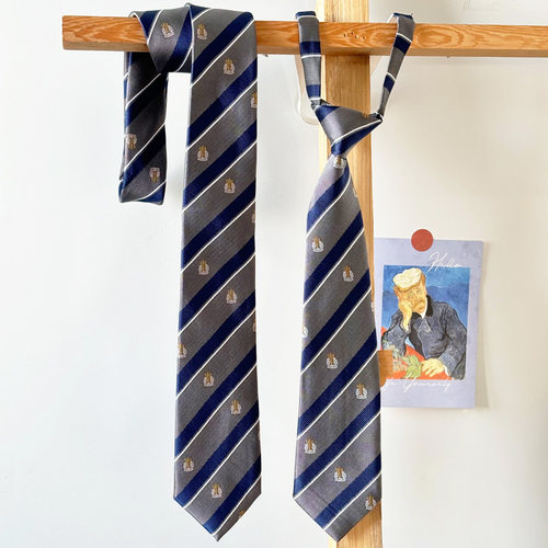 高品质涤丝日系可调节免打领带女