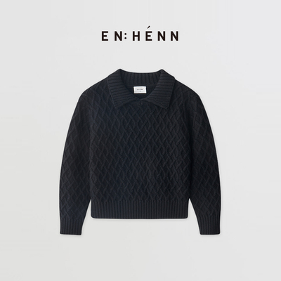 ENHENN儿童翻领纽花毛衣