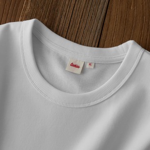 Cookies 290G美式复古咔叽全棉柔糯磨毛冬季长袖圆领T恤男打底衫