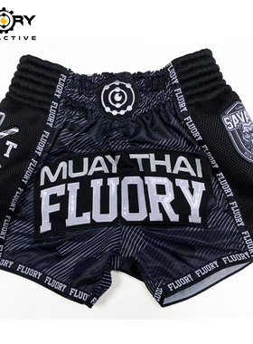 FLUORY火垒泰拳短裤 训练比赛格斗搏击短裤男成人专业拳击散打服