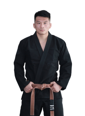 FLUORY火垒巴西柔术服BJJ GI柔道服专业成人黑色柔术道服训练男女