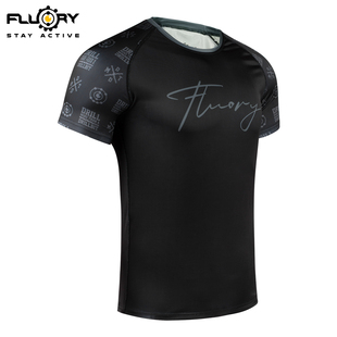 FLUORY火垒防磨紧身衣拳击衣服柔术防磨服散打mma格斗训练服男t恤